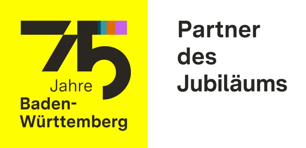 Logo „Partner des Jubiläums 75 Jahre Baden-Württemberg“